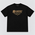 Amiri Gothic Drip Logo Tee Black front view