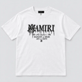Amiri Gothic Drip Logo Tee White front view