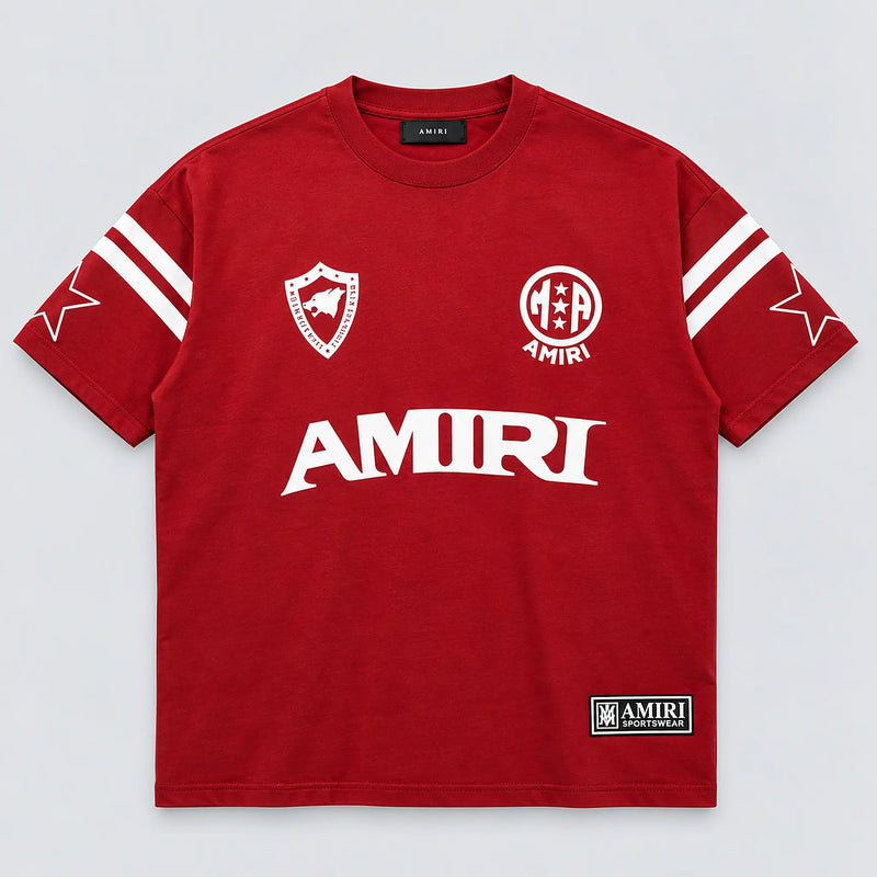 Amiri Football Tee Red Vorderansicht