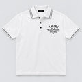 Amiri Tipped Polo White front view