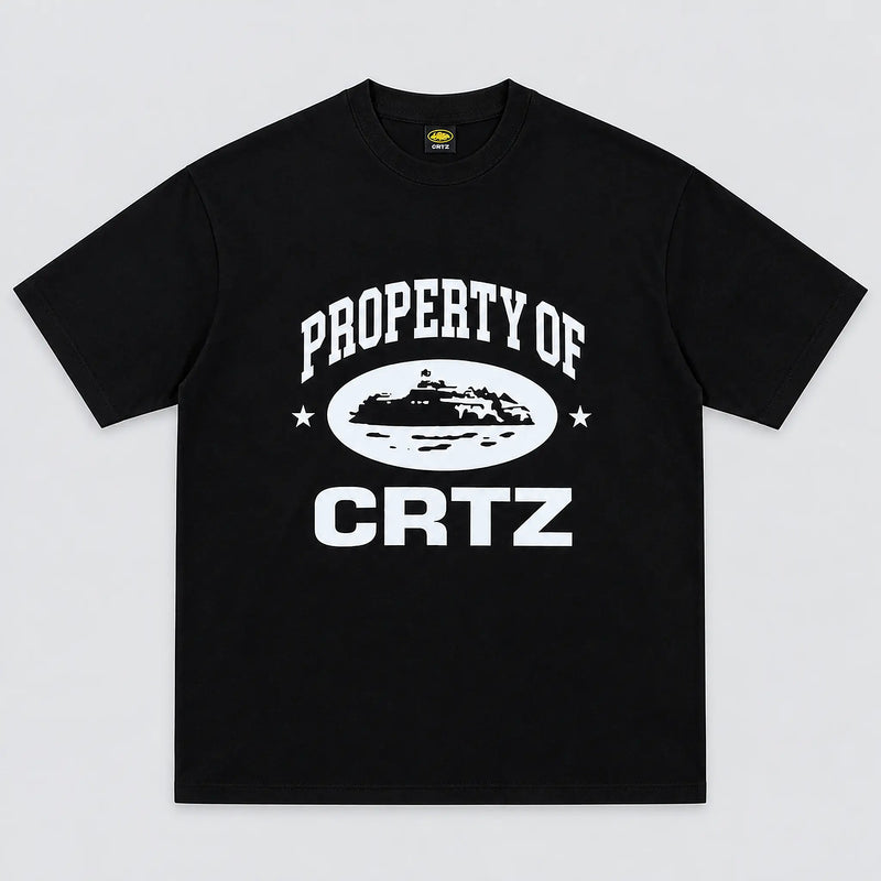 Corteiz Alcatraz Tee Black vista frontal