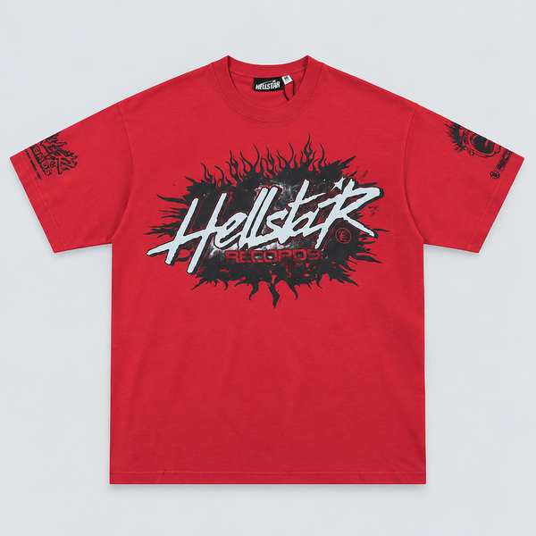 Hellstar Records Tee Red vue de face