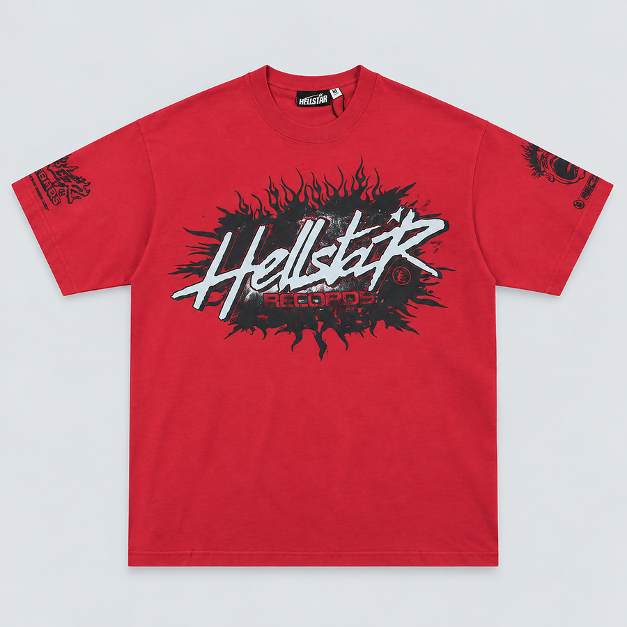 Hellstar Records Tee Red Vorderansicht