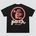 Hellstar Records Globe Tee Washed Black back view