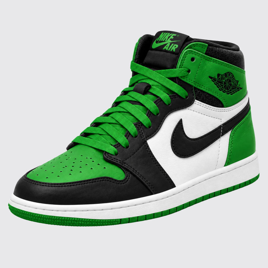 Jordan 1 Black and Green Toe High OG shoes