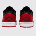 Jordan 1 Low Bred black white red sneakers