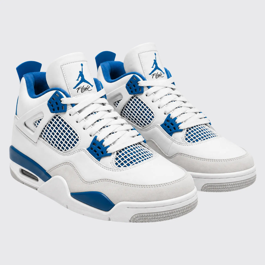 Jordan 4 Military Blue Off White Neutral Grey sneakers