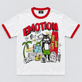 Mixed Emotion Surf Club Ringer Tee White front view