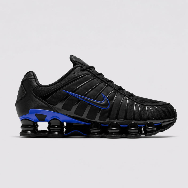 Nike Shox TL Black Metallic Silver Racer Blue shoes
