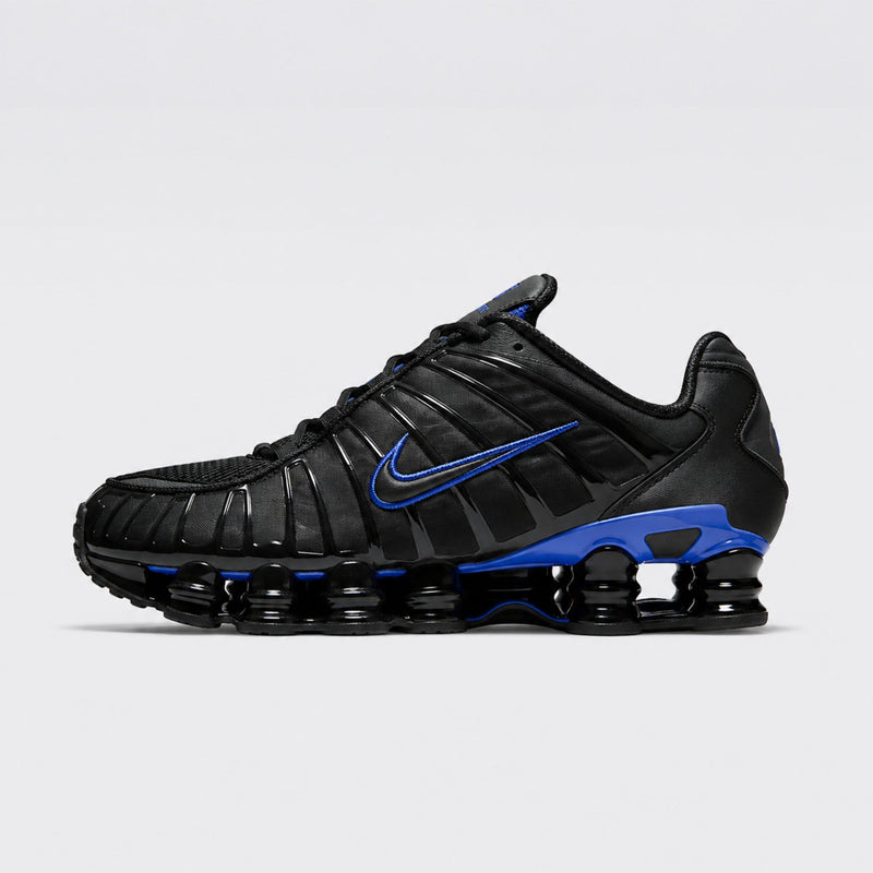 Nike Shox TL Black Racer Blue Metallic Silver sneakers