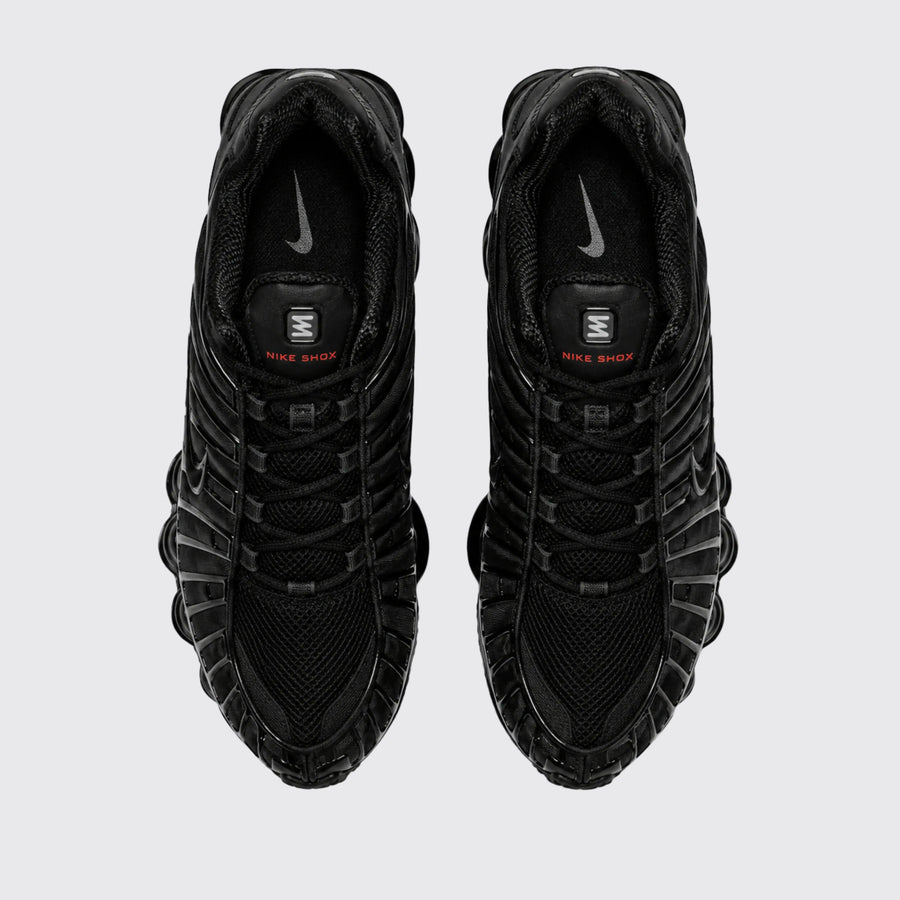 Nike Shox TL Black top view running shoes