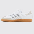 Women's Adidas Samba OG White Silver Metallic sneaker – side view