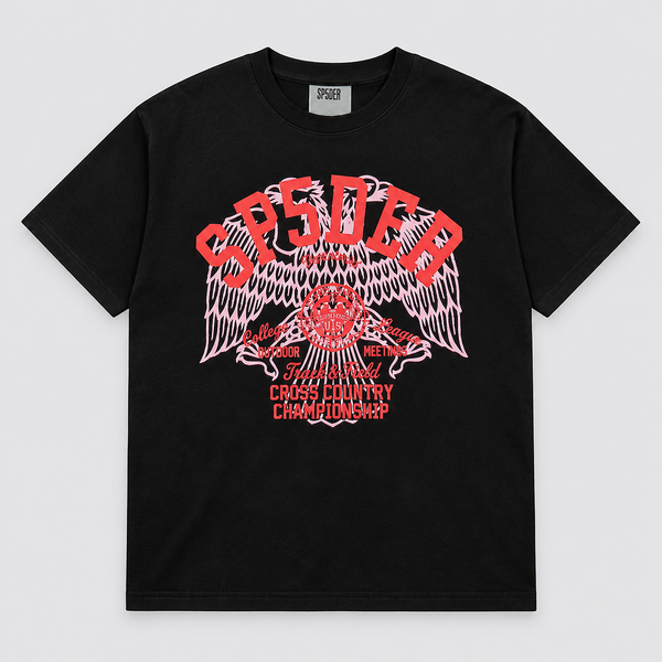 Sp5der Eagle Cross Country Tee Black Vorderansicht