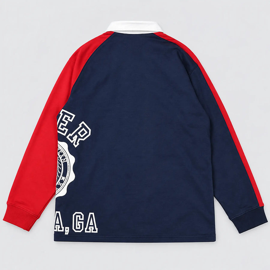 Sp5der Atlanta Rugby Shirt Navy Rückansicht