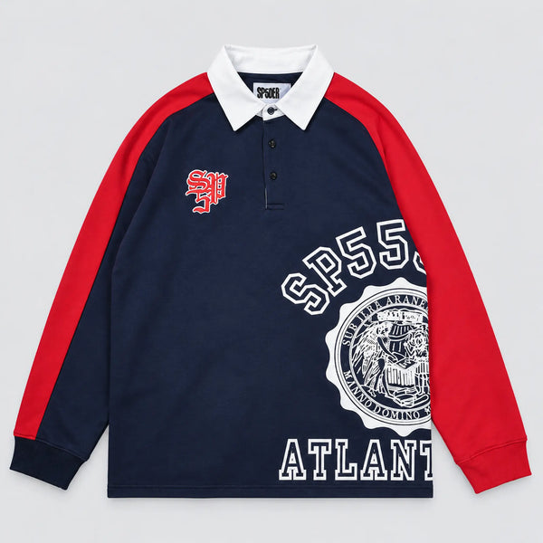 Sp5der Atlanta Rugby Shirt Navy Vorderansicht