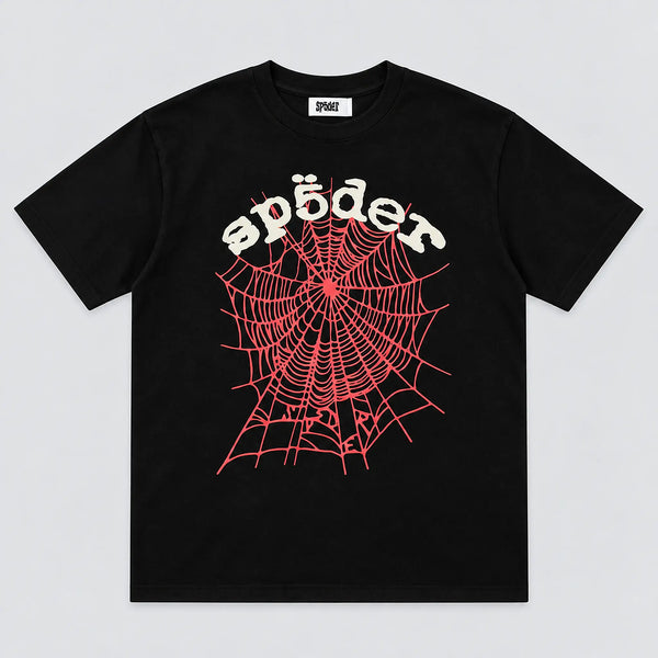 Sp5der OG Web Tee Black Vorderansicht