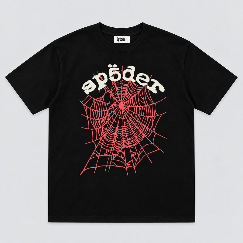 Sp5der OG Web Tee Black Vorderansicht